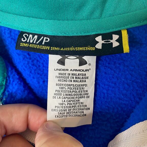 Under Armour blue zip up hoodie sweatshirt - Picture 4 of 4